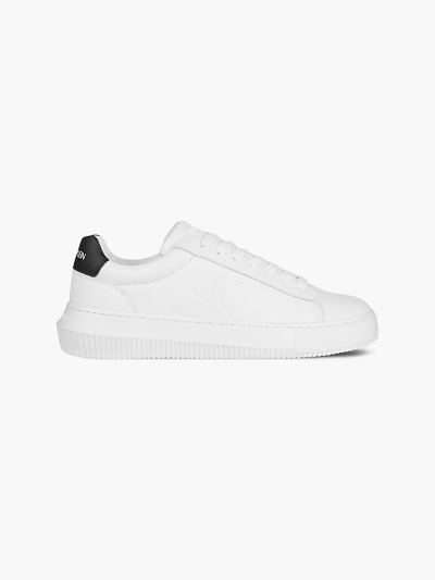 Calvin Klein Cipők HU816150 | Calvin Klein Bőr Női Sportcipő Világos Fehér